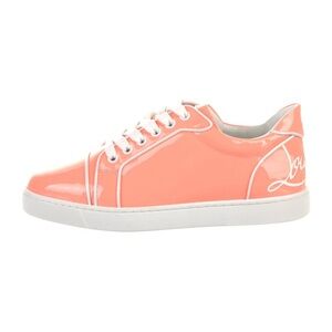 Never worn Christian Louboutin Peach Sneakers